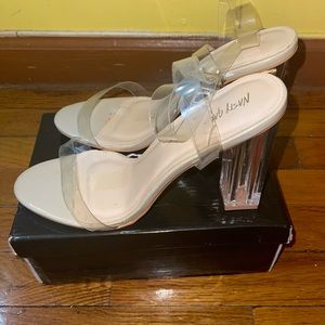 Nasty Gal clear heels with nude sole